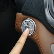 エンジンスタートボタンカバー エンジンスタートボタンリング デコレーションリング 車用 カー用品 ラインストーン カーアクセサリー 装飾リング 内装パーツ カーステッカー キラキラ 文字入り おしゃれ 華やか ゴージャス かわいい かっこいい 青 ピンク 白
