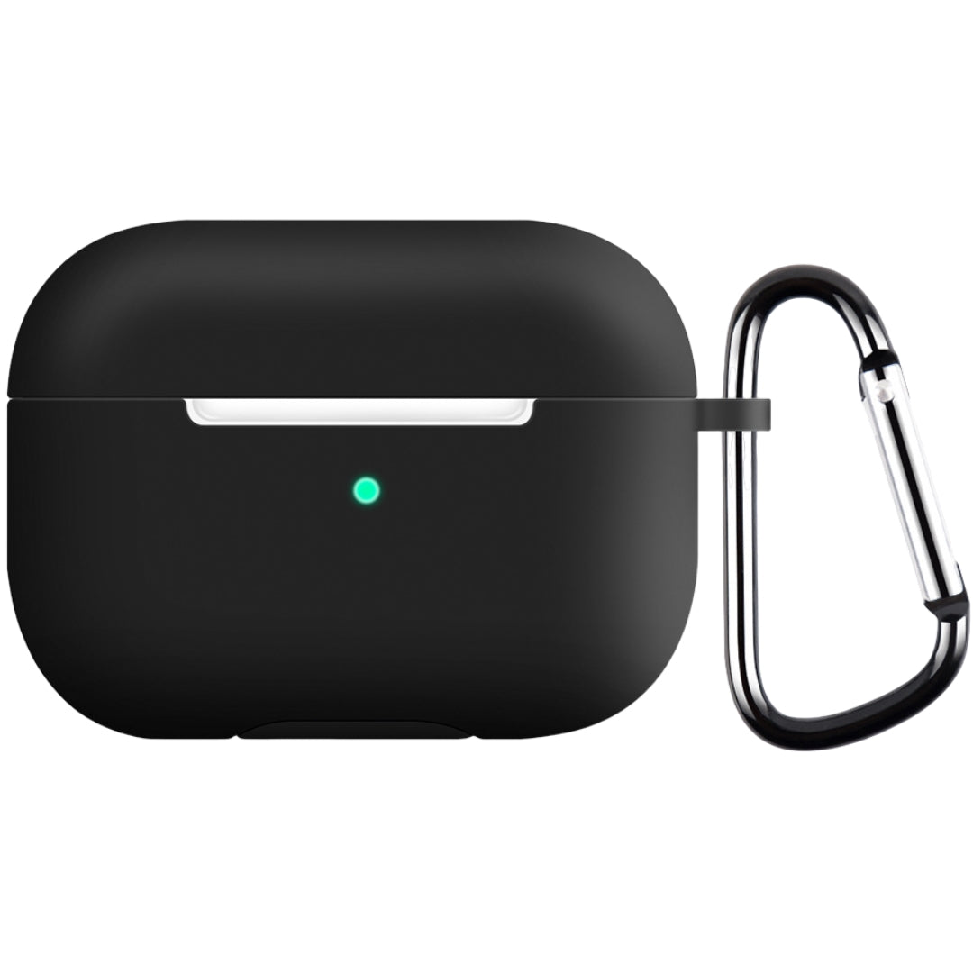 イヤホンケースカバー AirPods Pro エアーポッズケース シリコンカバー ソフトケース 保護ケース 耐衝撃 カラビナ付き 傷防止 柔らかい フィット カラバリ豊富 シンプル 単色 無地