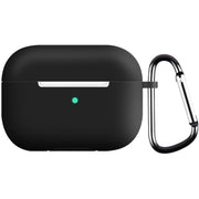 イヤホンケースカバー AirPods Pro エアーポッズケース シリコンカバー ソフトケース 保護ケース 耐衝撃 カラビナ付き 傷防止 柔らかい フィット カラバリ豊富 シンプル 単色 無地