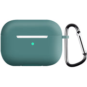 イヤホンケースカバー AirPods Pro エアーポッズケース シリコンカバー ソフトケース 保護ケース 耐衝撃 カラビナ付き 傷防止 柔らかい フィット カラバリ豊富 シンプル 単色 無地