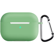 イヤホンケースカバー AirPods Pro エアーポッズケース シリコンカバー ソフトケース 保護ケース 耐衝撃 カラビナ付き 傷防止 柔らかい フィット カラバリ豊富 シンプル 単色 無地