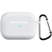 イヤホンケースカバー AirPods Pro エアーポッズケース シリコンカバー ソフトケース 保護ケース 耐衝撃 カラビナ付き 傷防止 柔らかい フィット カラバリ豊富 シンプル 単色 無地