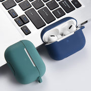 イヤホンケースカバー AirPods Pro エアーポッズケース シリコンカバー ソフトケース 保護ケース 耐衝撃 カラビナ付き 傷防止 柔らかい フィット カラバリ豊富 シンプル 単色 無地