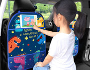 シートバックポケット 車内収納 車載 カー用品 キックガード バックシート 後部座席 大容量 小物入れ 防水 汚れ防止 可愛い