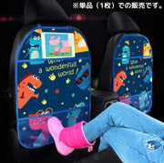 シートバックポケット 車内収納 車載 カー用品 キックガード バックシート 後部座席 大容量 小物入れ 防水 汚れ防止 可愛い