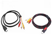 HDMIケーブル プラグ変換ケーブル AVケーブル PCケーブル 周辺機器 HDMI A/M RCA 3単方向 信号変換無 1.5m オス DVD TV 映像 オフィス 会議