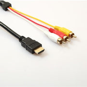 HDMIケーブル プラグ変換ケーブル AVケーブル PCケーブル 周辺機器 HDMI A/M RCA 3単方向 信号変換無 1.5m オス DVD TV 映像 オフィス 会議