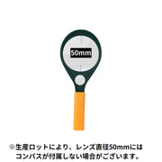 手持ちルーペ 拡大鏡 虫眼鏡 倍率4／6倍 コンパス 方位磁石付き テニスラケット風 軽量 携帯便利 ユニーク 読書 新聞 作業