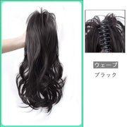 部分ウィッグ ポイントウィッグ バンスクリップ 付け毛 レディース 女性 ヘアアクセサリー ファッション雑貨 ロングヘア 挑発 ウェーブ ストレート 40cm ポニーテール風 ボリューム ブラック ブラウン シンプル カジュアル かわいい キュート