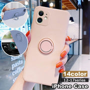 iPhone用ケース スマホケース 保護ケース リング付き スマホリング スマホスタンド 磁気吸着 ソフト 背面保護 傷防止 汚れ防止 シンプル 可愛い お洒落 iPhoneカバー スマホカバー スマートフォンケース アイフォンケース プチギフト 贈り物