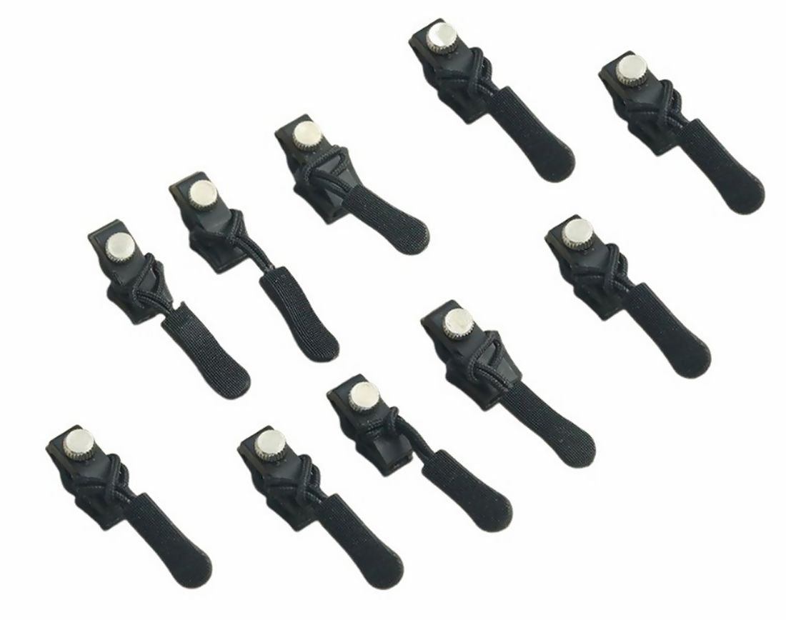ジッパータブ 10個セット 引き手 ジッパープル ファスナー プルタブ チャック スライダー 修理 交換部品 手芸パーツ