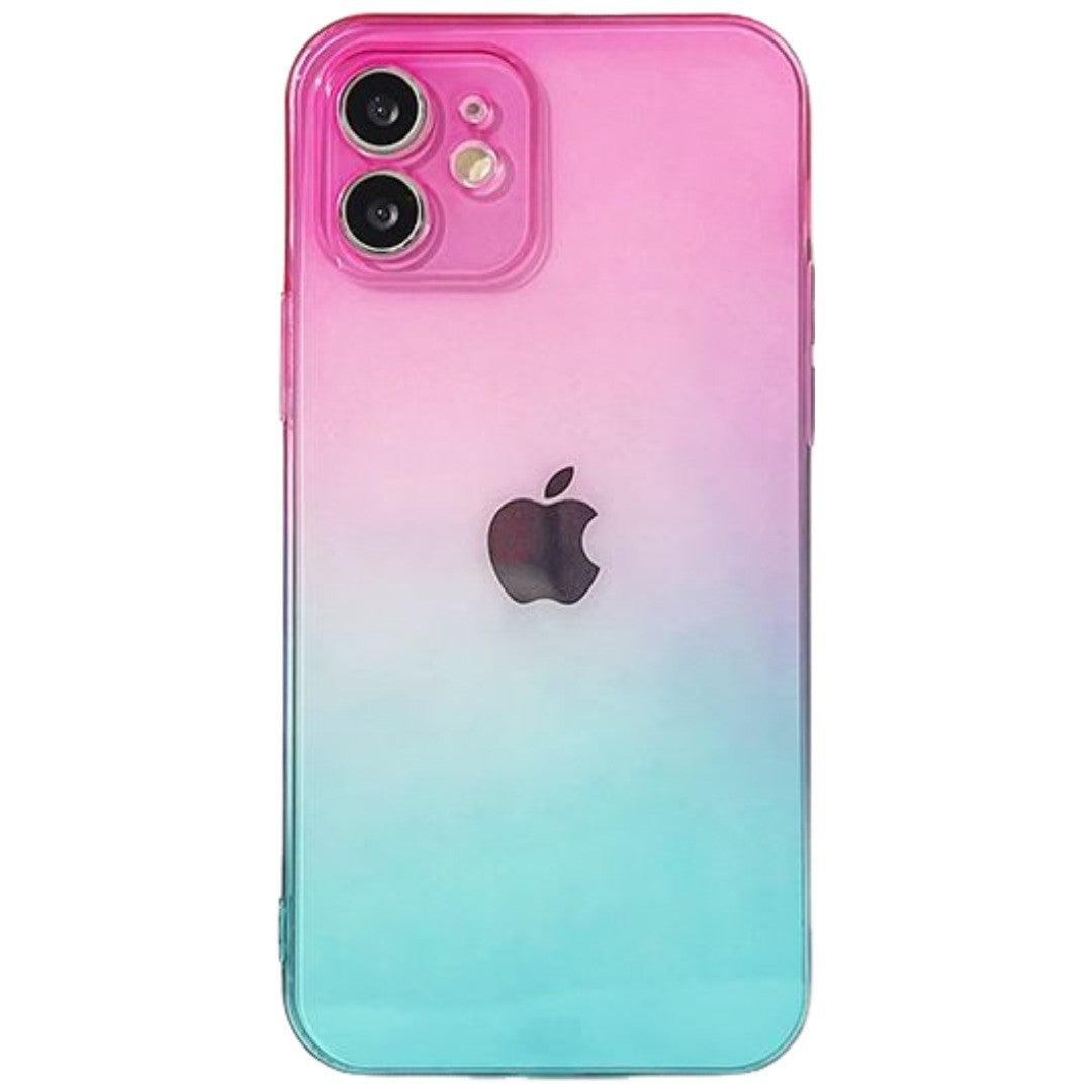 iPhoneケース iPhoneカバー スマホケース スマホカバー レディース 女性 女の子 かわいい グラデーション 透け感 クリア 背面保護 耐衝撃 おしゃれ エッジ レンズ保護 シンプル