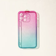 iPhoneケース iPhoneカバー スマホケース スマホカバー レディース 女性 女の子 かわいい グラデーション 透け感 クリア 背面保護 耐衝撃 おしゃれ エッジ レンズ保護 シンプル