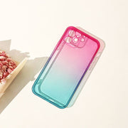 iPhoneケース iPhoneカバー スマホケース スマホカバー レディース 女性 女の子 かわいい グラデーション 透け感 クリア 背面保護 耐衝撃 おしゃれ エッジ レンズ保護 シンプル