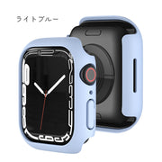 Apple Watch 7 本体カバー スマートウォッチアクセサリー ブラック レッド クリア 本体保護 傷防止 汚れ防止