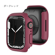 Apple Watch 7 本体カバー スマートウォッチアクセサリー ブラック レッド クリア 本体保護 傷防止 汚れ防止