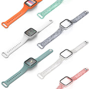 AppleWatch用交換バンド 男女兼用 スマートウォッチアクセサリー ラメ ホワイト ブラック シンプル カラバリ豊富