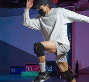 膝サポーター 両足用 スポーツ用 プロテクター 膝当て パッド付き 保護 衝撃吸収 ニーパッド バスケ テニス サッカー マラソン 自転車 サイクリング メンズ レディース 男性用 女性用