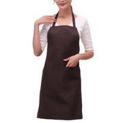 エプロン カフェエプロン キッチンエプロン 前掛け レディース 女性 無地 単色 スリム ポケット付き シンプル 汚れ防止 キッチン用品 日用品