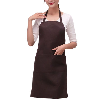 エプロン カフェエプロン キッチンエプロン 前掛け レディース 女性 ブラウン バリエーション画像