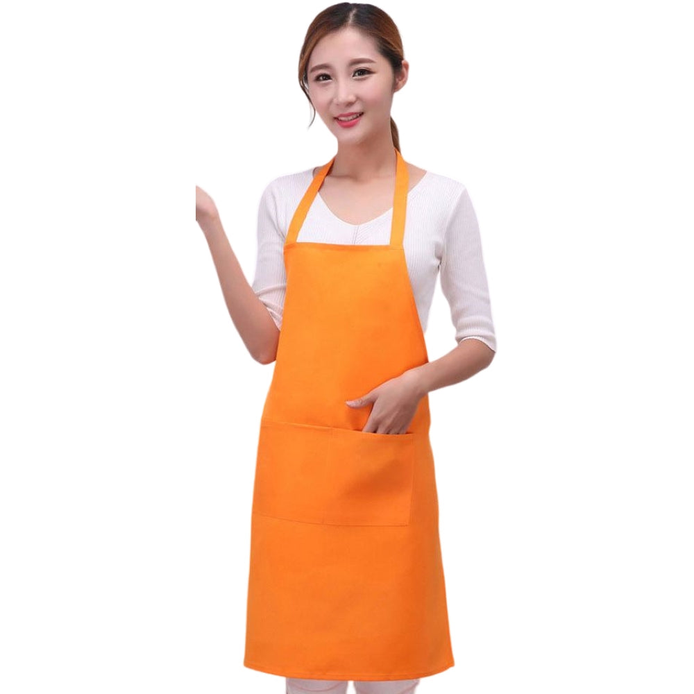 エプロン カフェエプロン キッチンエプロン 前掛け レディース 女性 オレンジ バリエーション画像