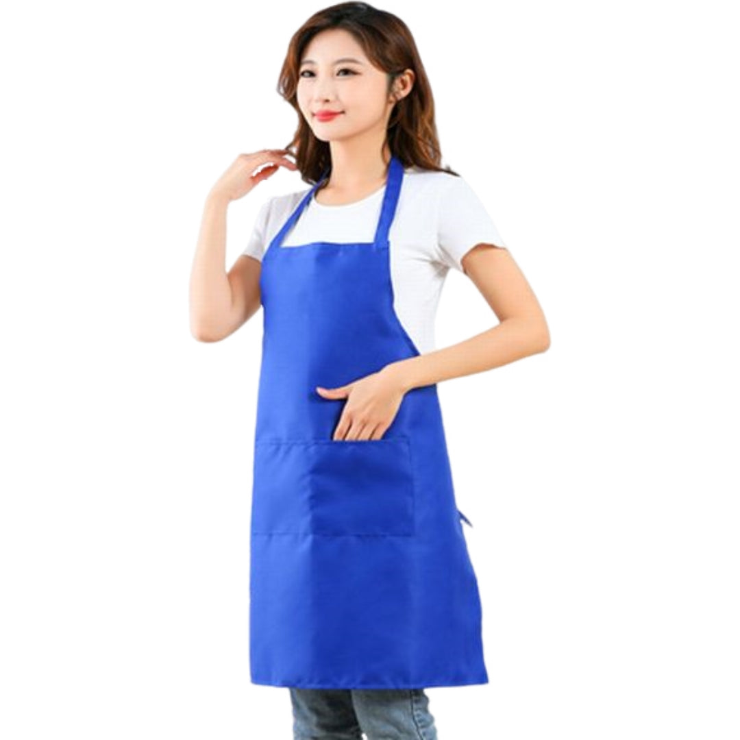 エプロン カフェエプロン キッチンエプロン 前掛け レディース 女性 ロイヤルブルー バリエーション画像