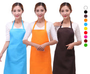 エプロン カフェエプロン キッチンエプロン 前掛け レディース 女性 無地 単色 スリム ポケット付き シンプル 汚れ防止 キッチン用品 日用品
