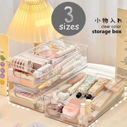 収納ボックス 小物入れ デスクオーガナイザー クリア 透明 メイク道具 コスメボックス 筆記用具 文房具 トレイ トレー ホームオフィス 書斎 長方形 正方形