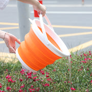バケツ 折りたたみバケツ 1.5L 3L 水桶 日用品 掃除用具 折り畳み式 コンパクト 小さめ 無地 グレー ブルー オレンジ グリーン シンプル つけ洗い 掃除道具 持ち運び アウトドア