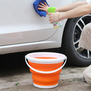 バケツ 折りたたみバケツ 1.5L 3L 水桶 日用品 掃除用具 折り畳み式 コンパクト 小さめ 無地 グレー ブルー オレンジ グリーン シンプル つけ洗い 掃除道具 持ち運び アウトドア
