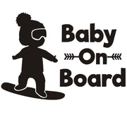 カーステッカー 車用シール baby on boad 赤ちゃん 女の子 男の子 スノーボード 車用ステッカー ボディステッカー デカール おしゃれ かわいい 装飾 デコレーション カーデコ 外装 ドレスアップ カーアクセサリー 自動車用品