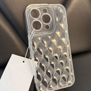 iPhone用ケース iPhone用カバー スマホケース シリコン 耐衝撃 カメラ保護 背面保護 薄型スリム 透明 クリア チェック