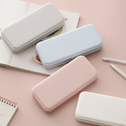 ペンケース 筆箱 ふでばこ 筆記用具入れ 小物収納 文房具ケース ステーショナリー 仕切り付き ボックス型 マットカラー つや消し シンプル 整理整頓 可愛い おしゃれ