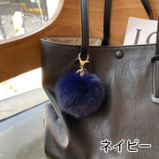 バッグチャーム キーホルダー ポンポンチャーム キーチャーム レディース 女性用 フェイクファー フェイクパール 2重リング ナスカン キーリング かわいい おしゃれ