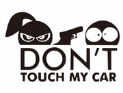 カーステッカー 車用ステッカー ボディステッカー 英語 面白い Don't Touch My Car ステッカー カッティングステッカー 自動車用 車用品 カー用品 外装 カーアクセサリー ドレスアップ デコレーション 単色 ソリッドカラー おしゃれ カスタム 傷隠し 英字 アルファベット 白 黒