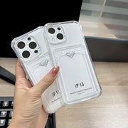 iPhone用ケース iPhone用カバー スマホケース カード収納 耐衝撃 カメラ保護 背面保護 クリア 透明 ソフト シンプル