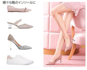 ハーフインソール 靴ずれ予防パッド 中敷き クッション 靴用品 レディース用 メンズ 男女兼用 婦人用 サンダル ハイヒール ミュール ヒール対策 疲れ対策 痛み軽減 固定シール付き ビジネス 仕事 負担軽減 立ち仕事 通勤 お出かけ 普段使い