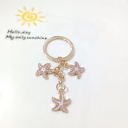 キーホルダー レディース キーリング ヒトデ ひとで バッグチャーム 海 海の生き物 アニマル ゴールドカラー かわいい おしゃれ 女子 大人女子 プレゼント