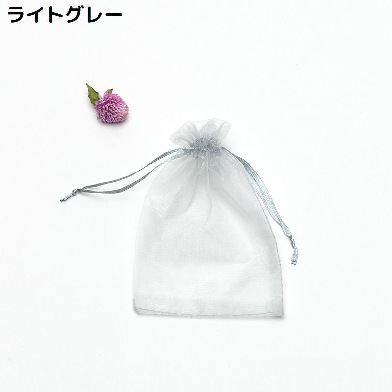 巾着袋 ギフトバッグ 9×12cm 10枚セット オーガンジー 無地 商品画像3