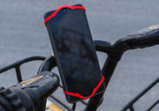 スマホホルダー 自転車 バイク 車載用 取り付け簡単 衝撃吸収 伸縮 無地 黒 青 赤 携帯ホルダー 固定 シンプル コンパクト アウトドア ロードバイク 車用品 自動車 便利グッズ