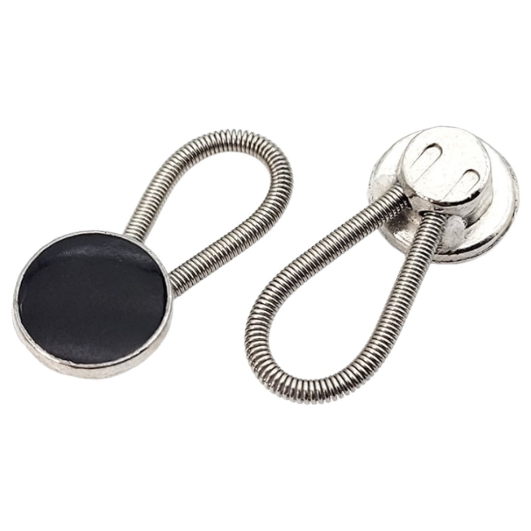延長ボタン 単品 1個 ボタン アジャスター 延長 10mm スーツ シャツ Yシャツ バネ スプリング 延長バックル パーツ 袖 カフス メンズ レディース きれいめ おしゃれ