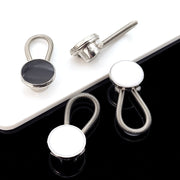 延長ボタン 単品 1個 ボタン アジャスター 延長 10mm スーツ シャツ Yシャツ バネ スプリング 延長バックル パーツ 袖 カフス メンズ レディース きれいめ おしゃれ