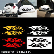 カーステッカー 2枚セット 自動車 バイク シール 車用ステッカー ボディステッカー ファイヤー 火炎 エンブレム ドレスアップ