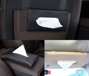 ティッシュケース ティッシュボックス ティッシュカバー ティッシュホルダー 車用品 PUレザー 車載 車内収納 サンバイザー ヘッドレスト アームレスト シートバック インテリア 吊り下げ スリム 薄型 コンパクト 取り付け簡単 詰め替え簡単 シンプル 無地