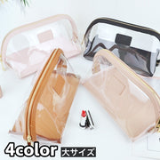化粧ポーチ 透明 クリア ビニールポーチ クリアポーチ 小物入れ コスメポーチ コスメバッグ 収納 化粧品 メイク道具 旅行 トラベルポーチ 洗面用具 お洒落 可愛い