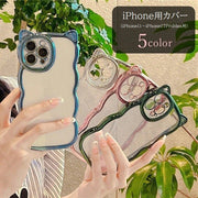 iPhone用カバー iPhone用ケース スマホケース スマホカバー レディース 女性 メンズ 男性 ユニセックス 男女兼用 スマホアクセサリー ファッション雑貨 猫耳 ネコ耳 透明 クリアカラー グリーン ブルー シルバーカラー シンプル カジュアル ポップ 可愛い キュート おしゃれ 推し活
