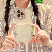 iPhone用カバー iPhone用ケース スマホケース スマホカバー レディース 女性 メンズ 男性 ユニセックス 男女兼用 スマホアクセサリー ファッション雑貨 猫耳 ネコ耳 透明 クリアカラー グリーン ブルー シルバーカラー シンプル カジュアル ポップ 可愛い キュート おしゃれ 推し活