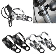 ヘッドライトステー 2個セット 左右セット バイク用品 ウインカーステー 取付ボルト付き 金属製 ブラック シルバー 黒 銀色