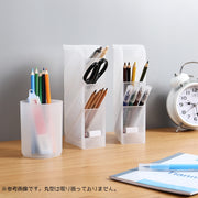 ペンホルダー ペン立て 鉛筆立て 文房具 事務用品 机上収納 卓上 整理 オフィス シンプル 半透明 多目的 ボールペン ハサミ 化粧品 メイク道具