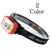ヘッドライト LED 充電式 USB ベルト付き 自転車 テールライト 夜間 登山 釣り アウトドア 明るい レッド ブルー リチウム